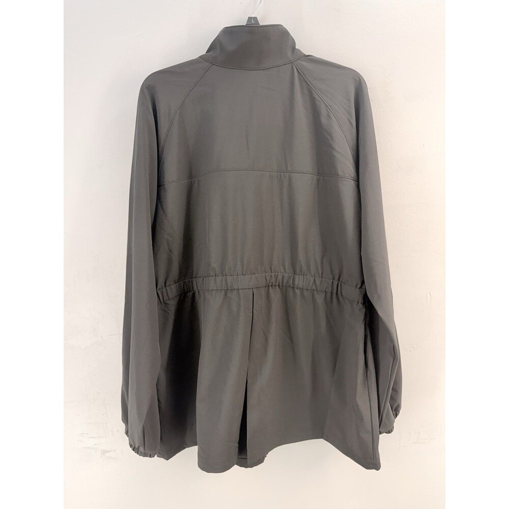 Tek Gear Women's size 2XL full zippered Black Woven Jacket Cinched waist - Picture 7 of 9